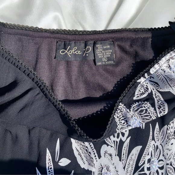 Y2k grunge fairy embellished floral midi skirt - Picture 3 of 5